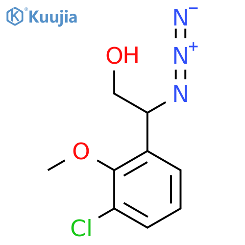 2-azido-2-(3-chloro-2-methoxyphenyl)ethan-1-ol structure