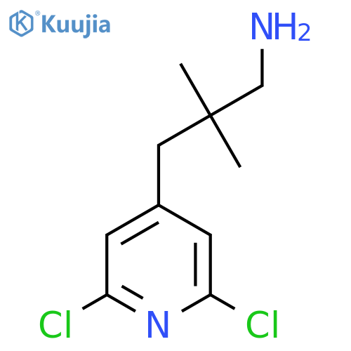 3-(2,6-dichloropyridin-4-yl)-2,2-dimethylpropan-1-amine structure