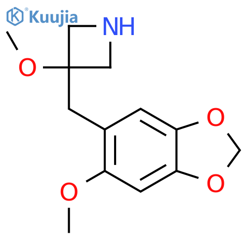 3-methoxy-3-(6-methoxy-1,3-dioxaindan-5-yl)methylazetidine structure
