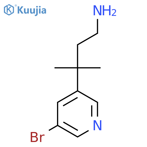 3-(5-Bromopyridin-3-yl)-3-methylbutan-1-amine structure