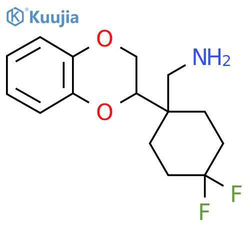 1-(2,3-dihydro-1,4-benzodioxin-2-yl)-4,4-difluorocyclohexylmethanamine structure