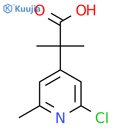 2-(2-chloro-6-methylpyridin-4-yl)-2-methylpropanoic acid structure