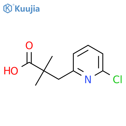 3-(6-chloropyridin-2-yl)-2,2-dimethylpropanoic acid structure