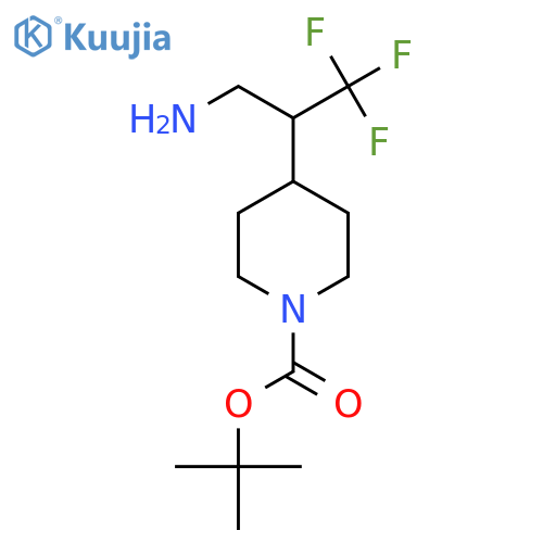 tert-butyl 4-(3-amino-1,1,1-trifluoropropan-2-yl)piperidine-1-carboxylate structure