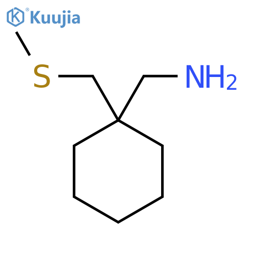 {1-(methylsulfanyl)methylcyclohexyl}methanamine structure