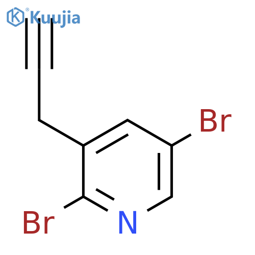 2,5-dibromo-3-(prop-2-yn-1-yl)pyridine structure