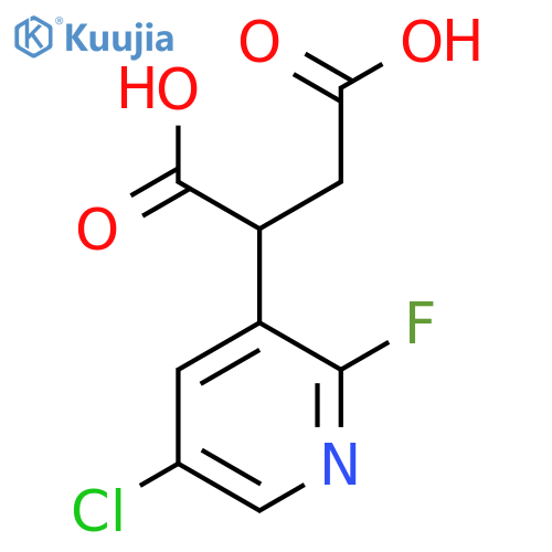 2-(5-Chloro-2-fluoropyridin-3-yl)butanedioic acid structure