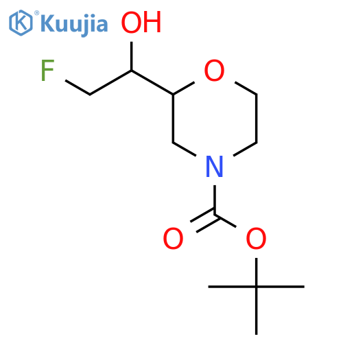 tert-butyl 2-(2-fluoro-1-hydroxyethyl)morpholine-4-carboxylate structure