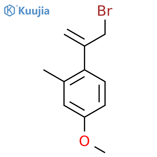 1-(3-bromoprop-1-en-2-yl)-4-methoxy-2-methylbenzene structure