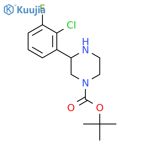tert-butyl 3-(2-chloro-3-fluorophenyl)piperazine-1-carboxylate structure