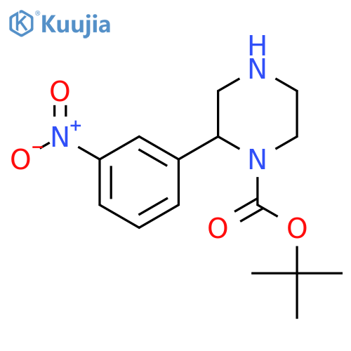tert-butyl 2-(3-nitrophenyl)piperazine-1-carboxylate structure