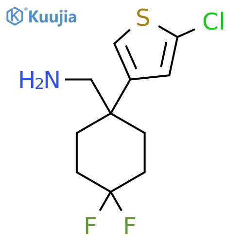 1-(5-chlorothiophen-3-yl)-4,4-difluorocyclohexylmethanamine structure