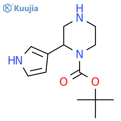tert-butyl 2-(1H-pyrrol-3-yl)piperazine-1-carboxylate structure