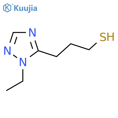 3-(1-ethyl-1H-1,2,4-triazol-5-yl)propane-1-thiol structure