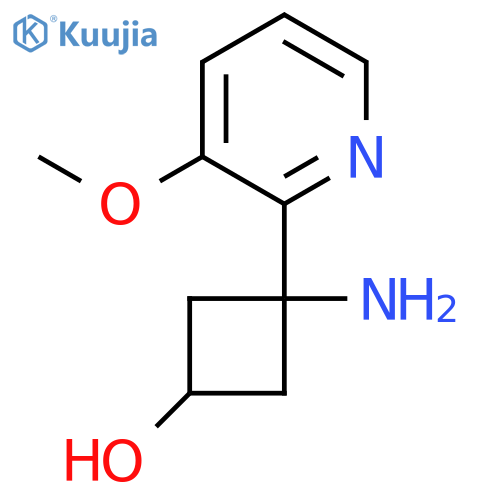 3-amino-3-(3-methoxypyridin-2-yl)cyclobutan-1-ol structure