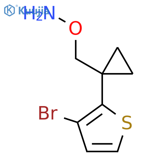 O-{1-(3-bromothiophen-2-yl)cyclopropylmethyl}hydroxylamine structure