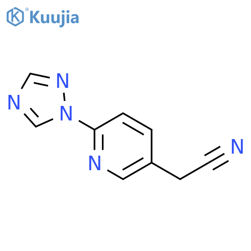 2-6-(1H-1,2,4-triazol-1-yl)pyridin-3-ylacetonitrile structure
