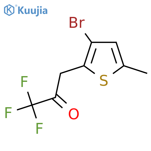 3-(3-bromo-5-methylthiophen-2-yl)-1,1,1-trifluoropropan-2-one structure