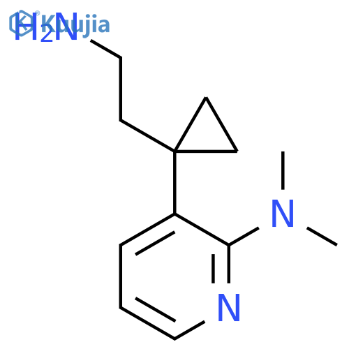 3-1-(2-aminoethyl)cyclopropyl-N,N-dimethylpyridin-2-amine structure