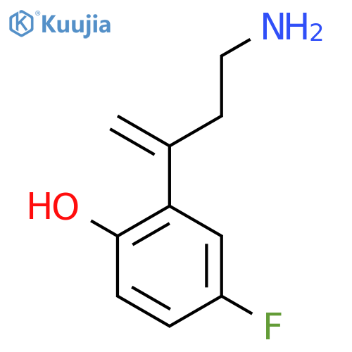2-(4-aminobut-1-en-2-yl)-4-fluorophenol structure