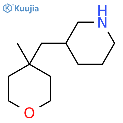 3-(4-methyloxan-4-yl)methylpiperidine structure