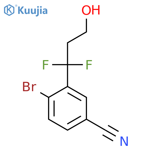 4-bromo-3-(1,1-difluoro-3-hydroxypropyl)benzonitrile structure