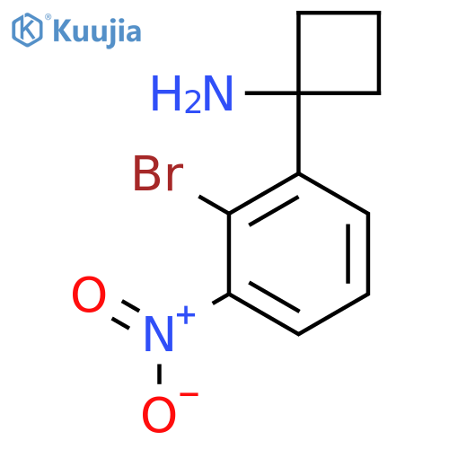 1-(2-bromo-3-nitrophenyl)cyclobutan-1-amine structure