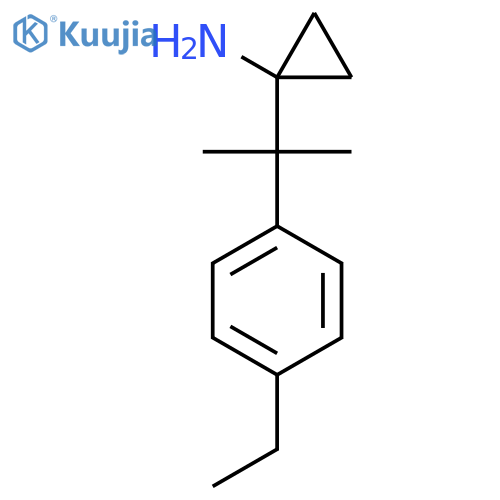 1-2-(4-ethylphenyl)propan-2-ylcyclopropan-1-amine structure