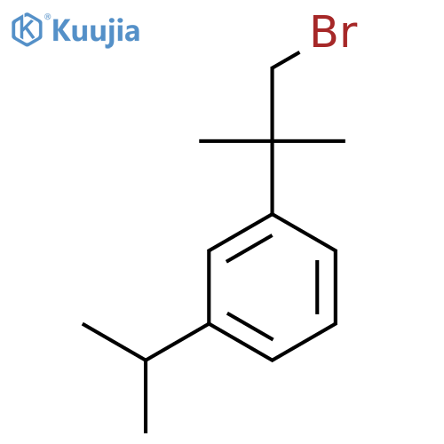 1-(1-bromo-2-methylpropan-2-yl)-3-(propan-2-yl)benzene structure