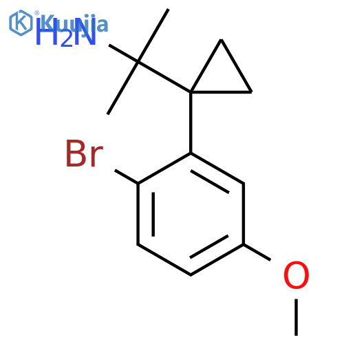 2-1-(2-bromo-5-methoxyphenyl)cyclopropylpropan-2-amine structure