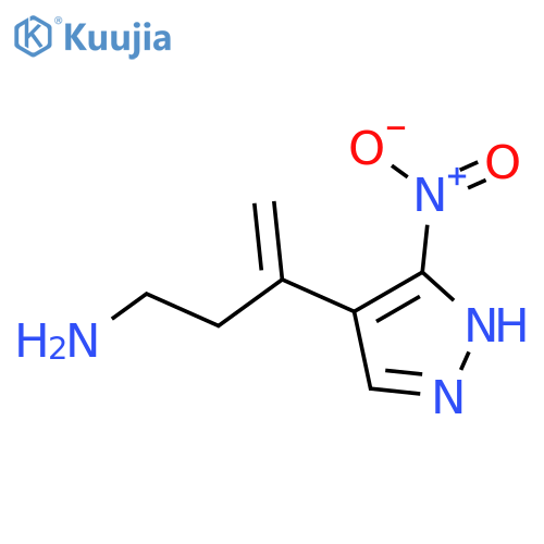 3-(3-nitro-1H-pyrazol-4-yl)but-3-en-1-amine structure