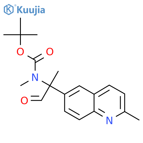 tert-butyl N-methyl-N-2-(2-methylquinolin-6-yl)-1-oxopropan-2-ylcarbamate structure