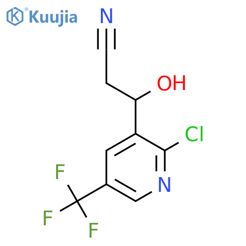 3-2-chloro-5-(trifluoromethyl)pyridin-3-yl-3-hydroxypropanenitrile structure