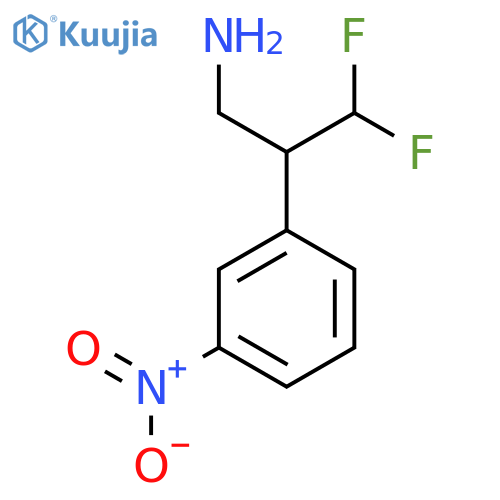 3,3-difluoro-2-(3-nitrophenyl)propan-1-amine structure