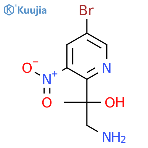 1-amino-2-(5-bromo-3-nitropyridin-2-yl)propan-2-ol structure