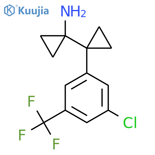 1-{1-3-chloro-5-(trifluoromethyl)phenylcyclopropyl}cyclopropan-1-amine structure