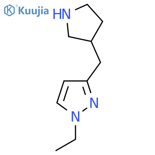 1-ethyl-3-(pyrrolidin-3-yl)methyl-1H-pyrazole structure