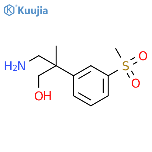 3-amino-2-(3-methanesulfonylphenyl)-2-methylpropan-1-ol structure