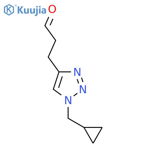3-1-(cyclopropylmethyl)-1H-1,2,3-triazol-4-ylpropanal structure