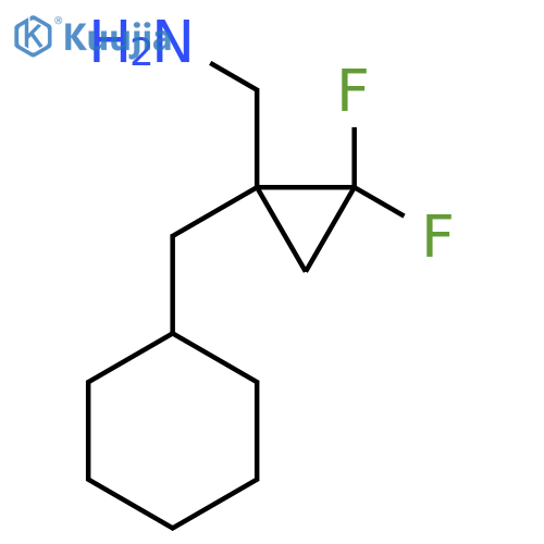 1-(cyclohexylmethyl)-2,2-difluorocyclopropylmethanamine structure