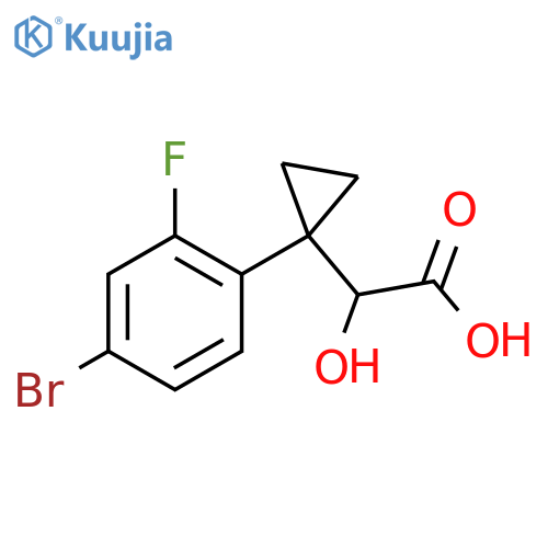 2-1-(4-bromo-2-fluorophenyl)cyclopropyl-2-hydroxyacetic acid structure