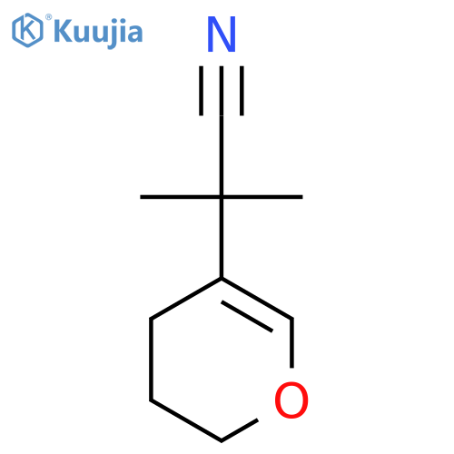 2-(3,4-dihydro-2H-pyran-5-yl)-2-methylpropanenitrile structure