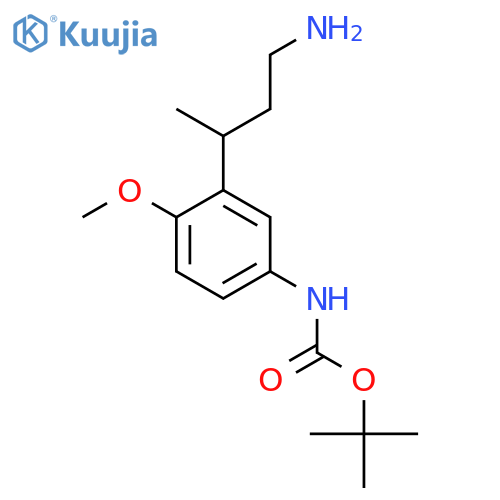 tert-butyl N-3-(4-aminobutan-2-yl)-4-methoxyphenylcarbamate structure