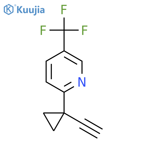 2-(1-ethynylcyclopropyl)-5-(trifluoromethyl)pyridine structure
