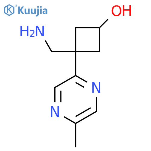 3-(aminomethyl)-3-(5-methylpyrazin-2-yl)cyclobutan-1-ol structure