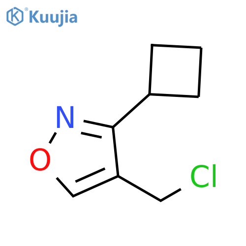 4-(chloromethyl)-3-cyclobutyl-1,2-oxazole structure