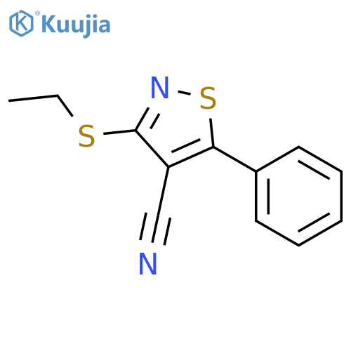 4-Isothiazolecarbonitrile, 3-(ethylthio)-5-phenyl- structure