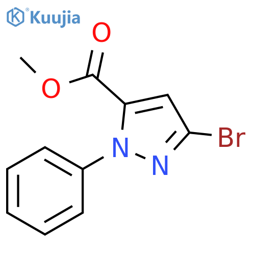 1H-Pyrazole-5-carboxylic acid, 3-bromo-1-phenyl-, methyl ester structure