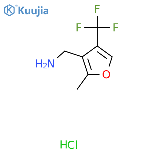 (2-Methyl-4-(trifluoromethyl)furan-3-yl)methanamine hydrochloride structure