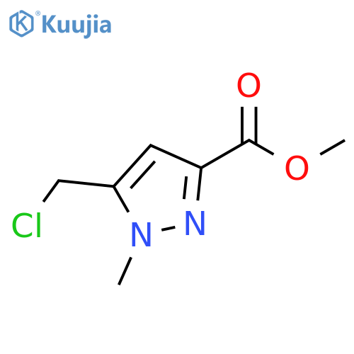 1H-Pyrazole-3-carboxylic acid, 5-(chloromethyl)-1-methyl-, methyl ester structure
